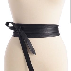Black Leather Sash Belt South Moon Under